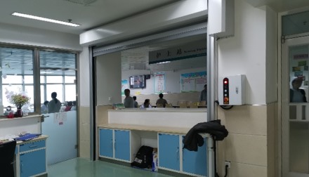 保定某醫院快速門安裝應用